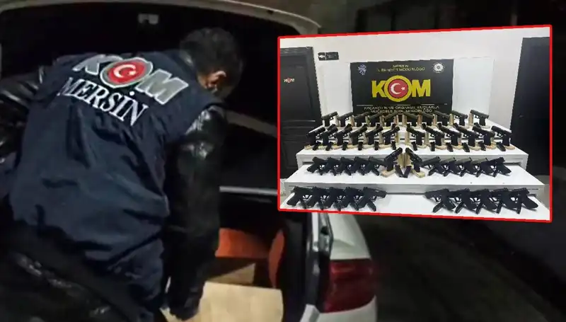 Mersin'de Şok!!! Otomobil Görünümlü Silah Deposunu Ele Geçirdiler